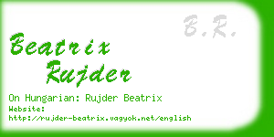 beatrix rujder business card